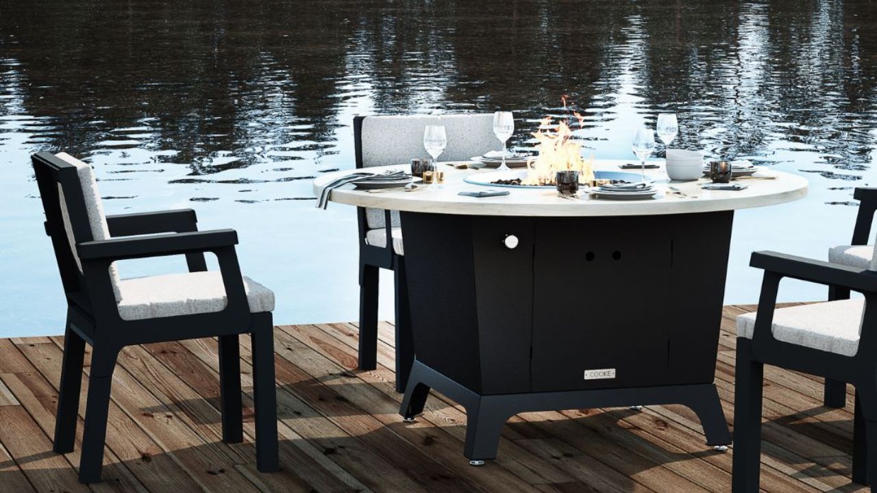 luxury modern outdoor fire tables