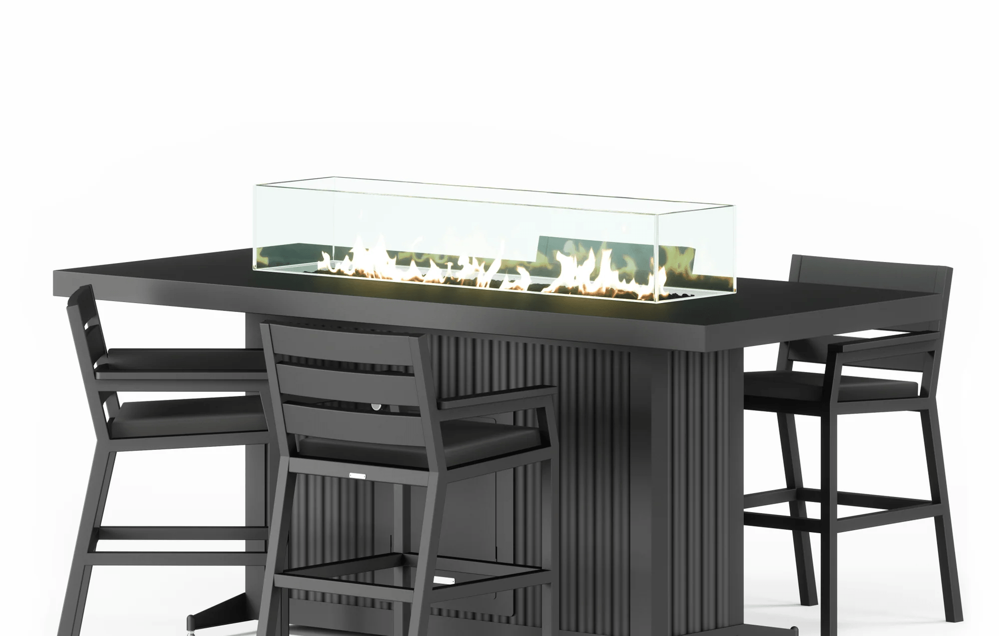 commercial outdoor space like hotels with fire tables