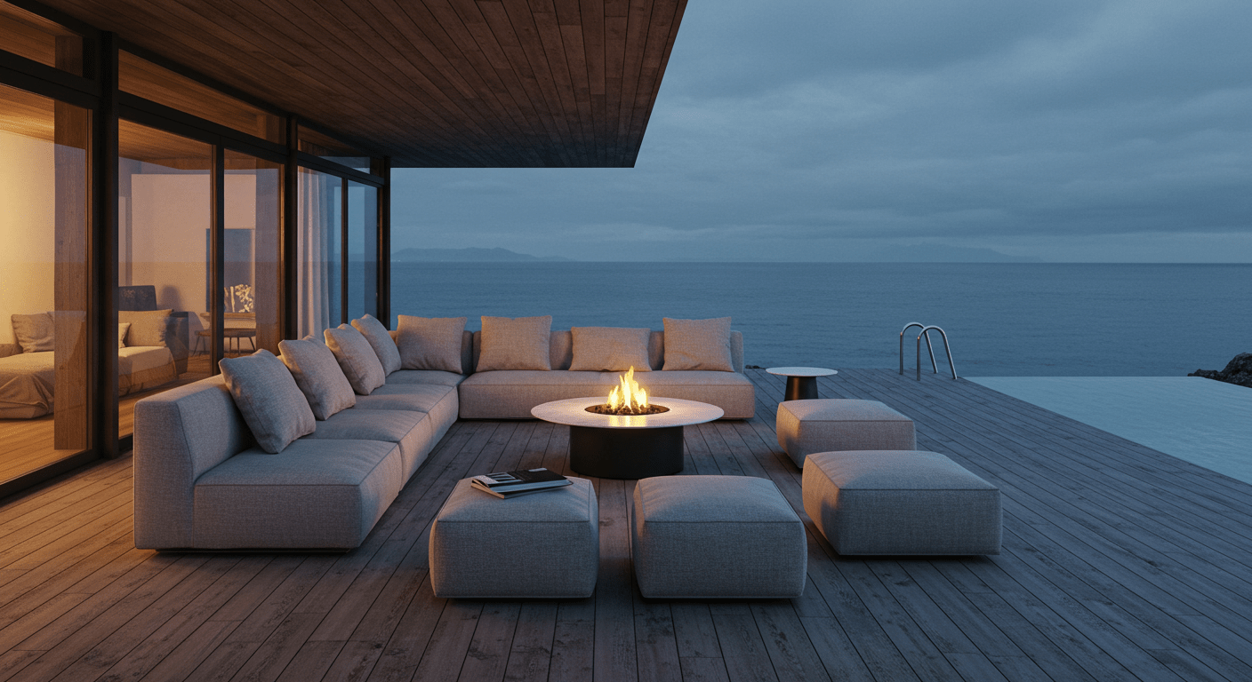Mammoth high-end outdoor fire furniture sets mountain inspired
