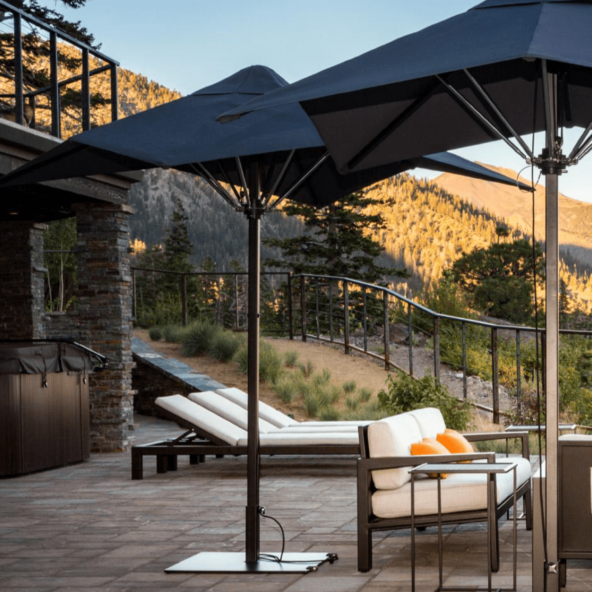 Montecito Umbrella - Cooke Furniture Store, Luxury from furnishing, Bespoke outdoor furnitures, Teak Outdoor Lounge Chair – Handcrafted Luxury