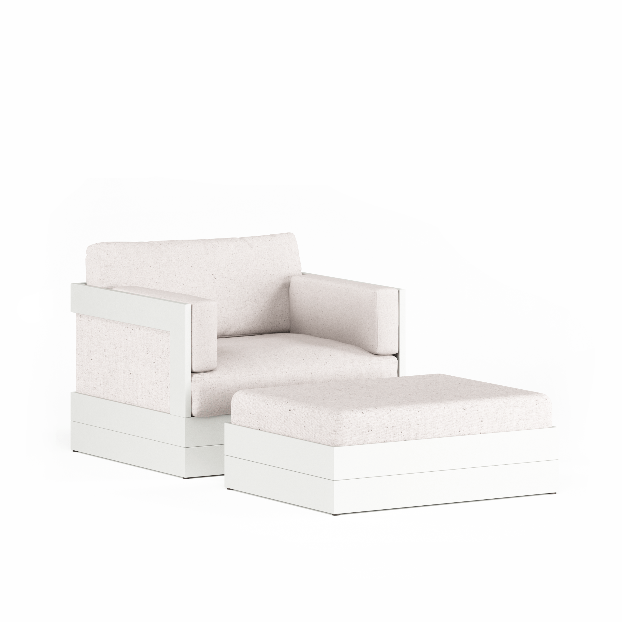 Famosa Ottoman - Cooke Furniture Store, Luxury from furnishing, Bespoke outdoor furnitures, Teak Outdoor Lounge Chair – Handcrafted Luxury