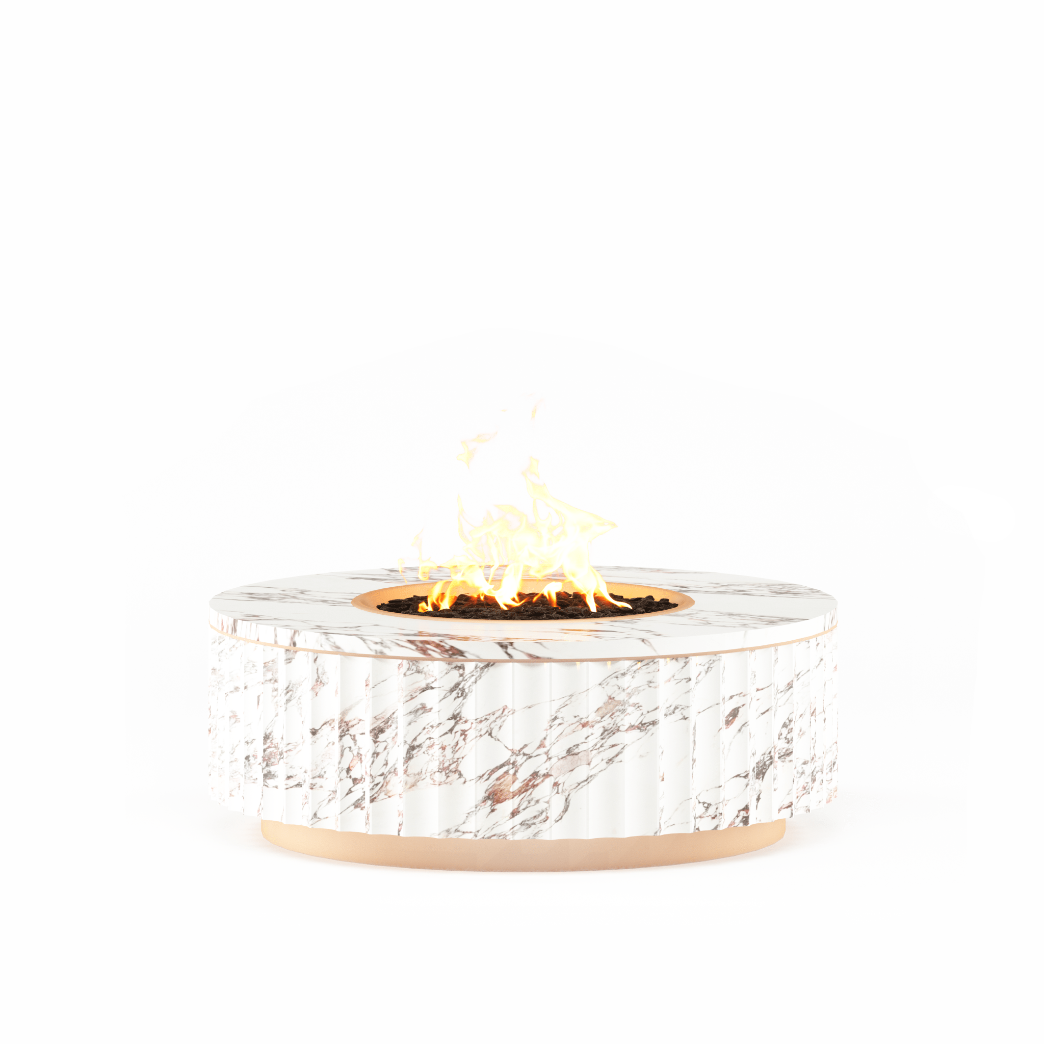 Mammoth Fluted Fire Table - Cooke Furniture Store, Luxury from furnishing, Bespoke outdoor furnitures, Teak Outdoor Lounge Chair – Handcrafted Luxury