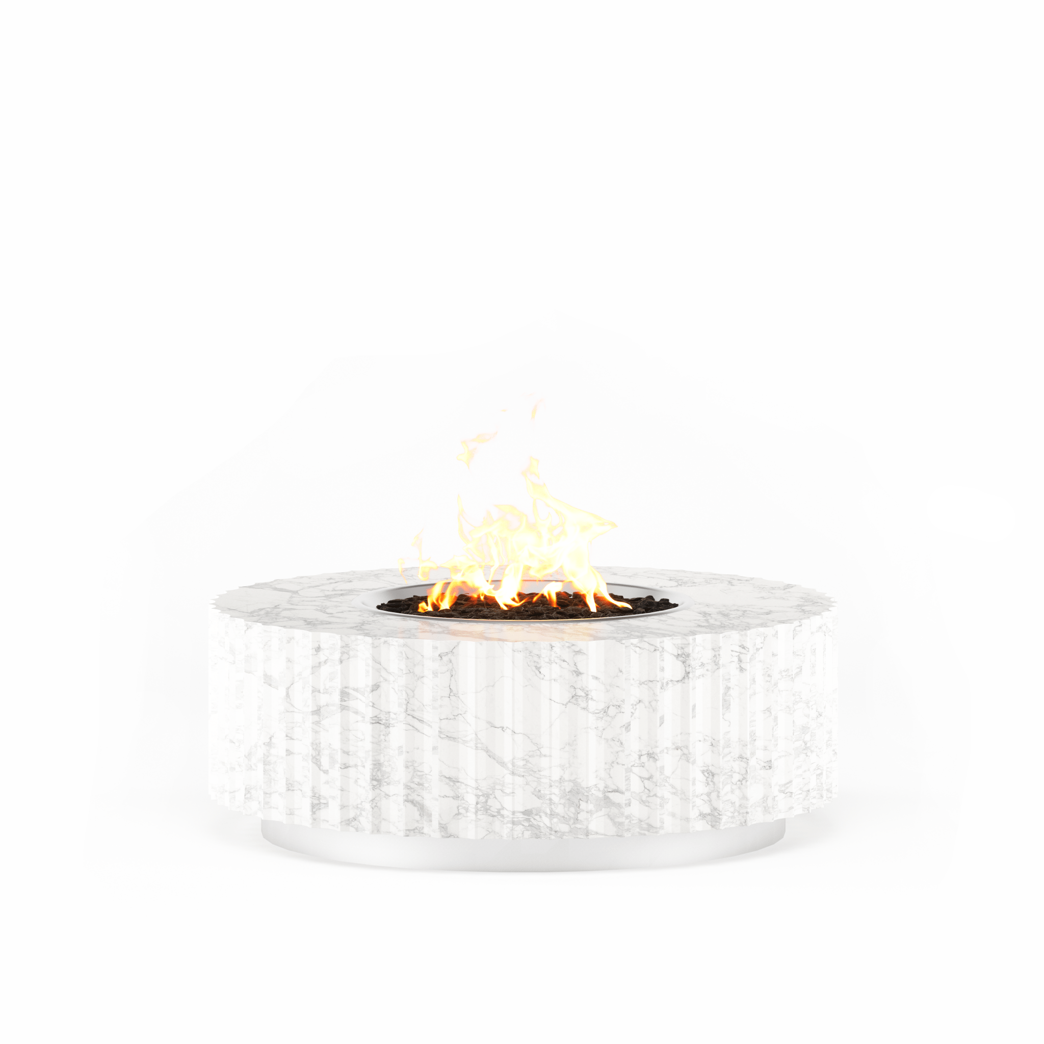 Mammoth Fluted Fire Table - Cooke Furniture Store, Luxury from furnishing, Bespoke outdoor furnitures, Teak Outdoor Lounge Chair – Handcrafted Luxury