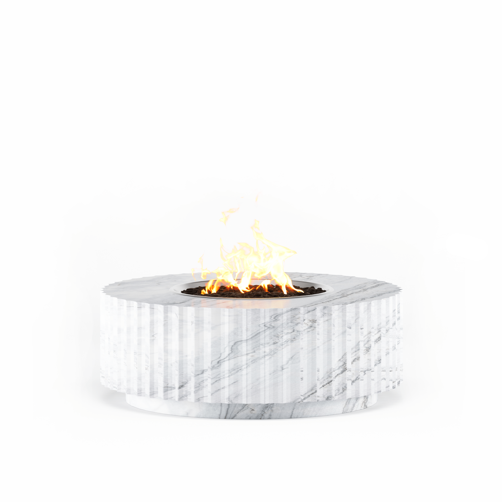 Mammoth Fluted Fire Table - Cooke Furniture Store, Luxury from furnishing, Bespoke outdoor furnitures, Teak Outdoor Lounge Chair – Handcrafted Luxury