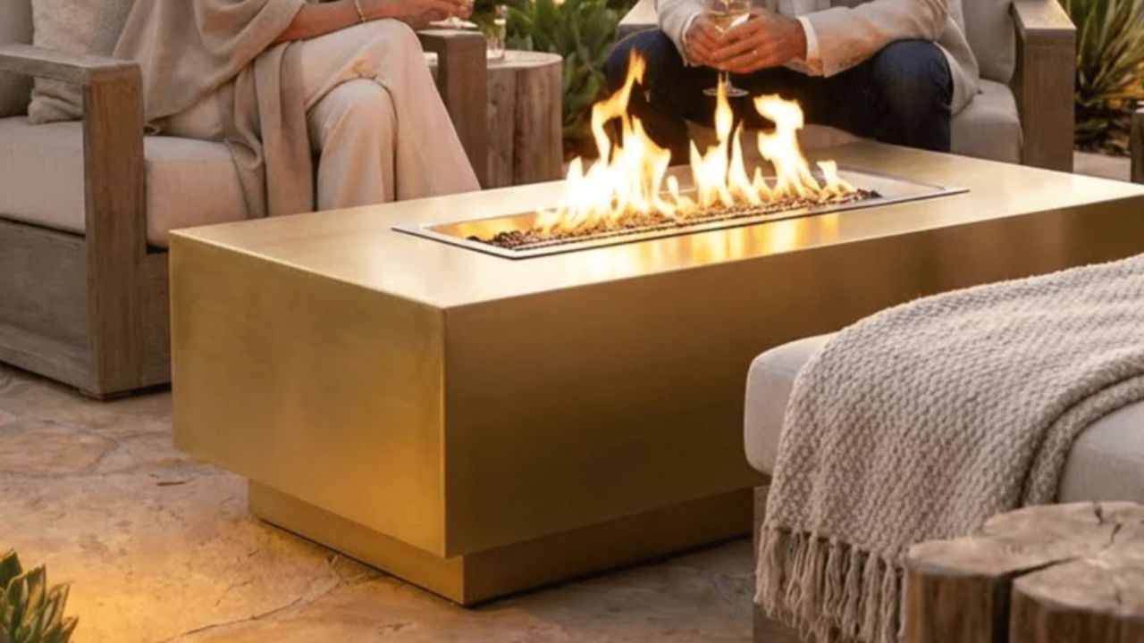 hotel fire table outdoor lounge design