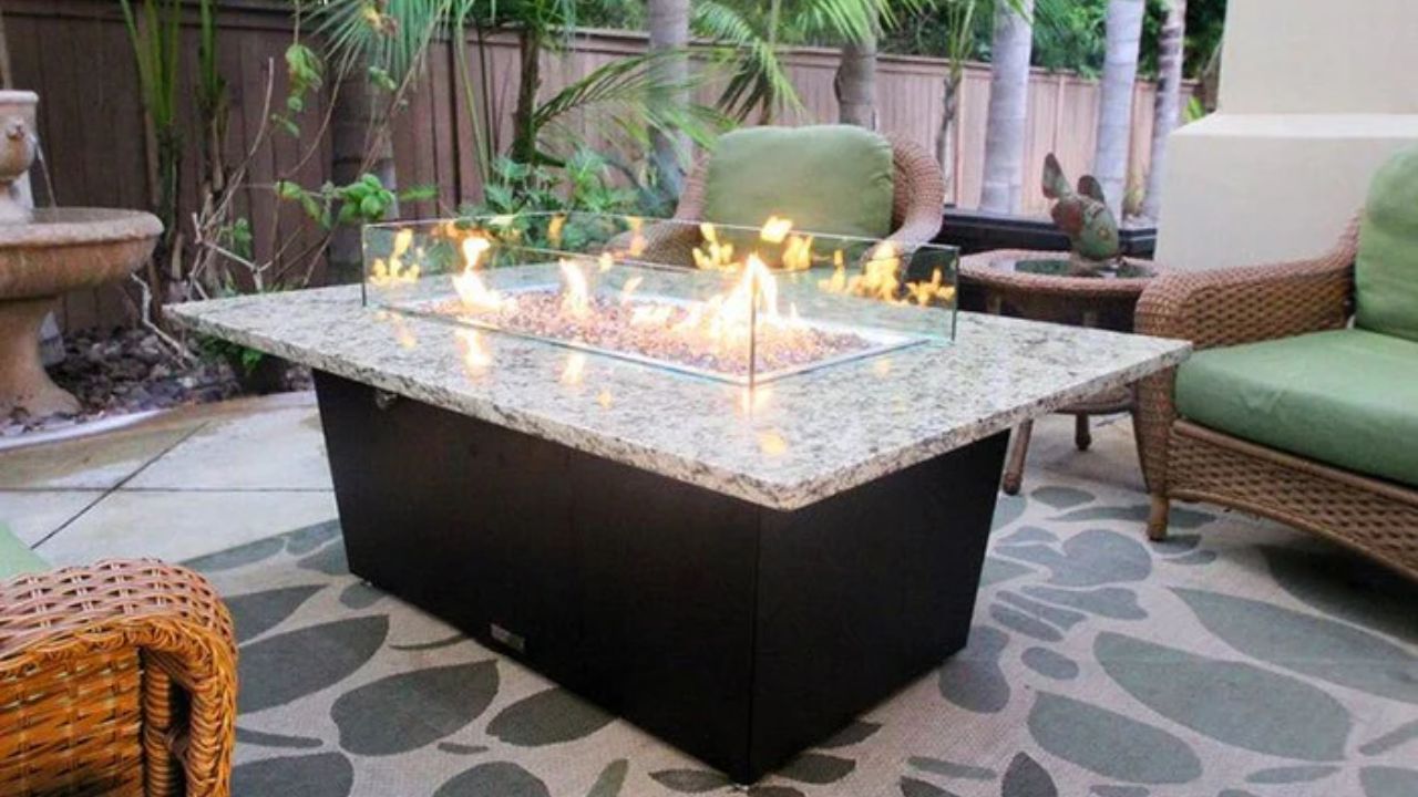 designer fire table 