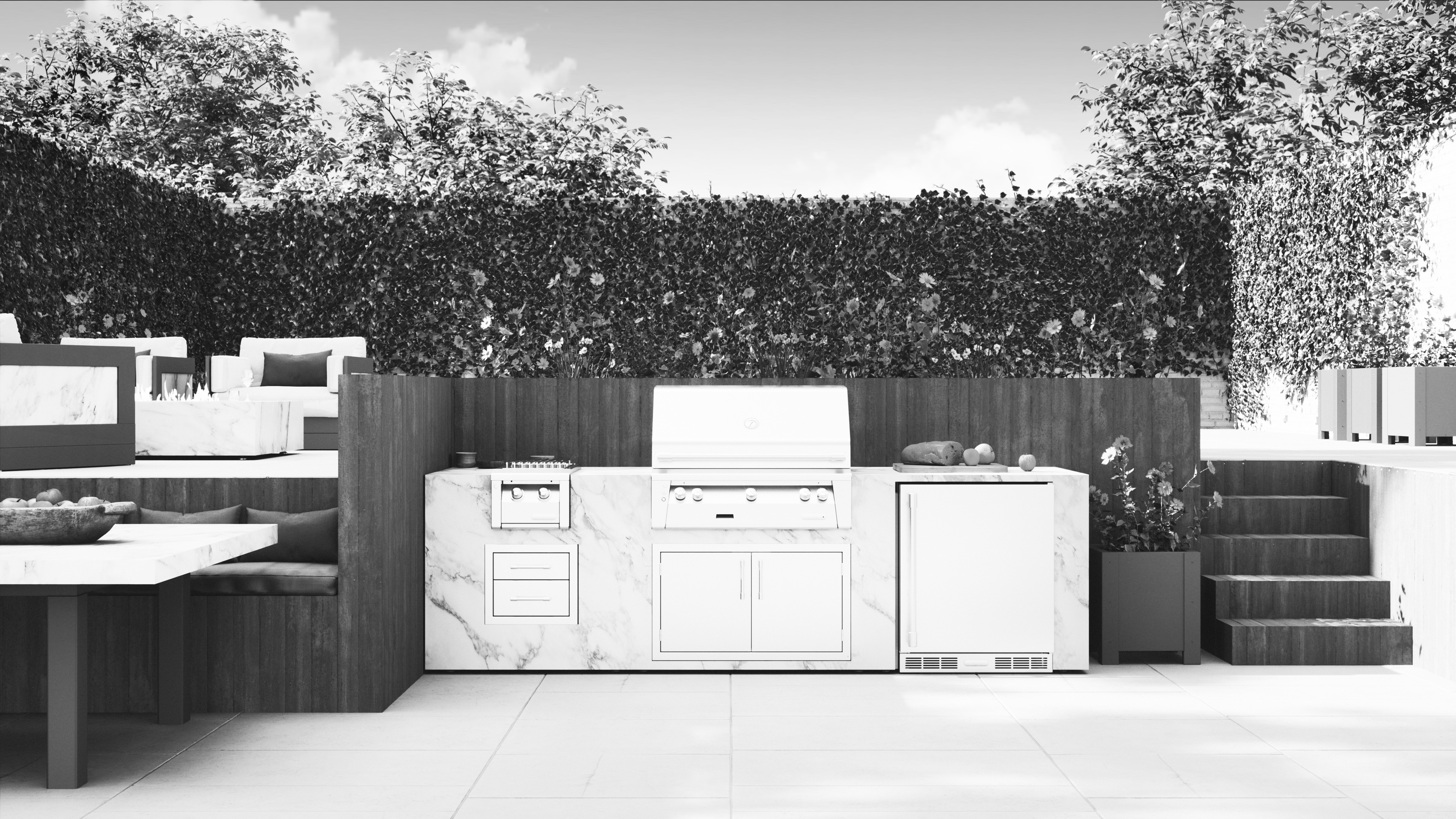 Custom outdoor BBQ islands designed for functionality and style.