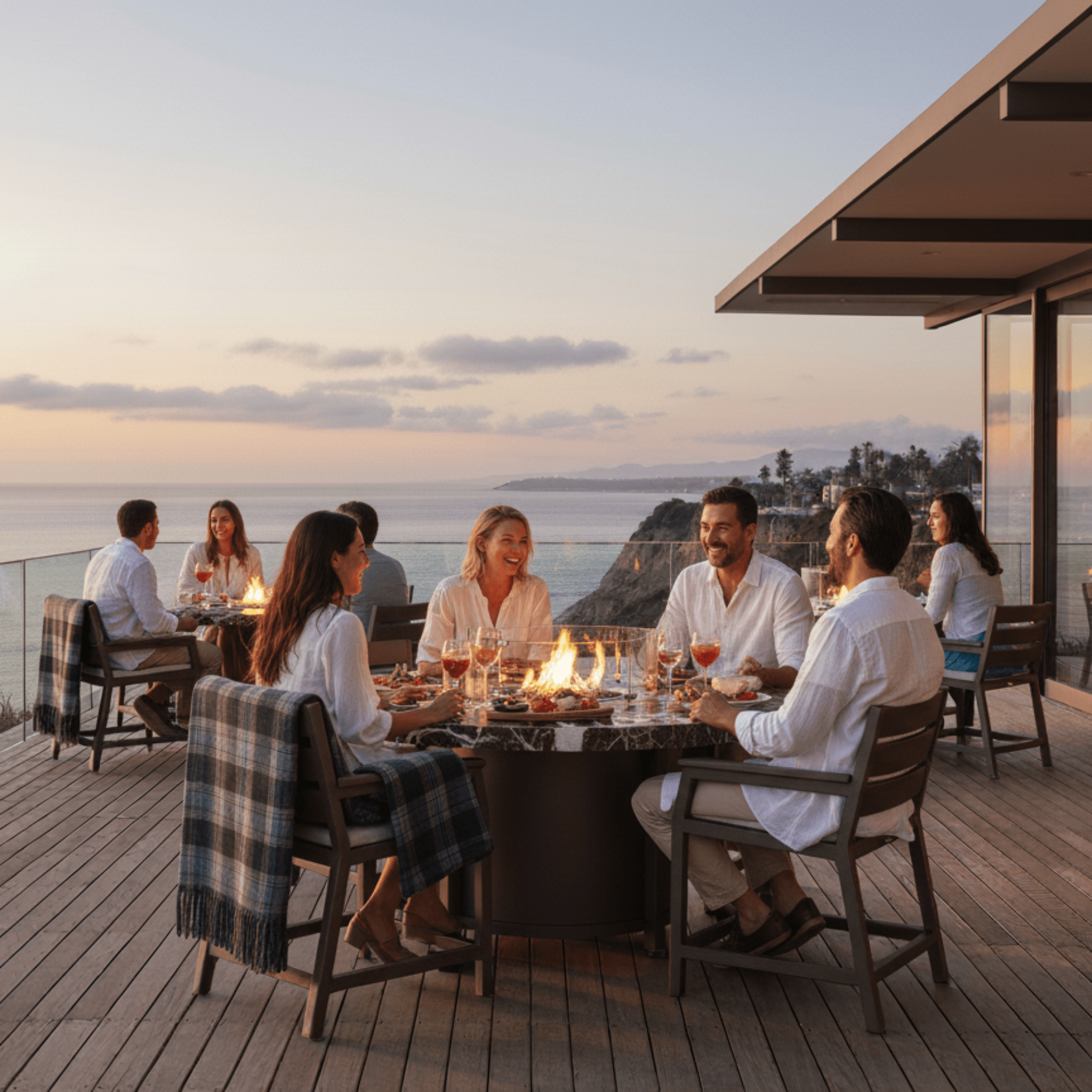 Mammoth Dining Framed Fire Table
