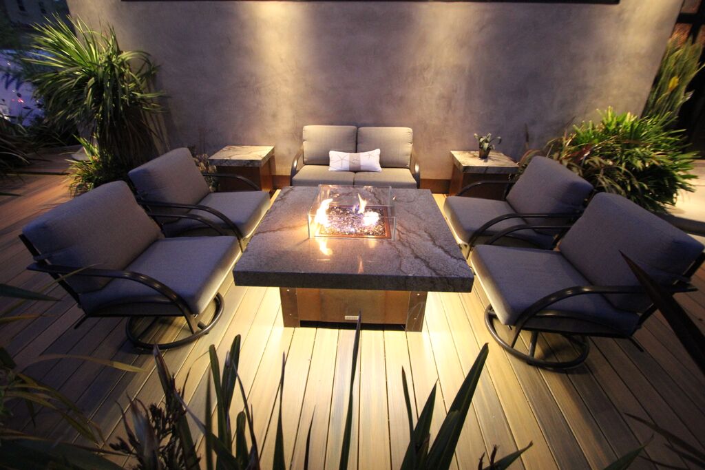 led fire pit table